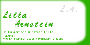 lilla arnstein business card